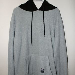 Green & Black Sherpa Fleece Hoodie
